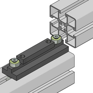 T-Slot Door Guide With Ball Bearings